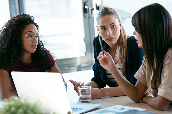 Women talking in a group