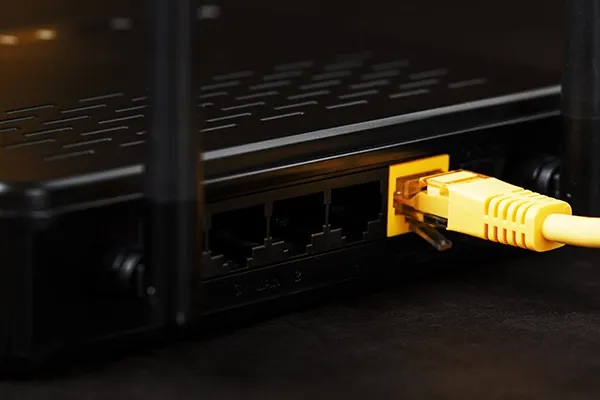 Ethernet cable in router