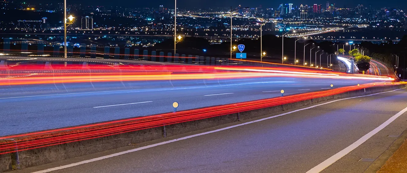 Long exposure lines in city