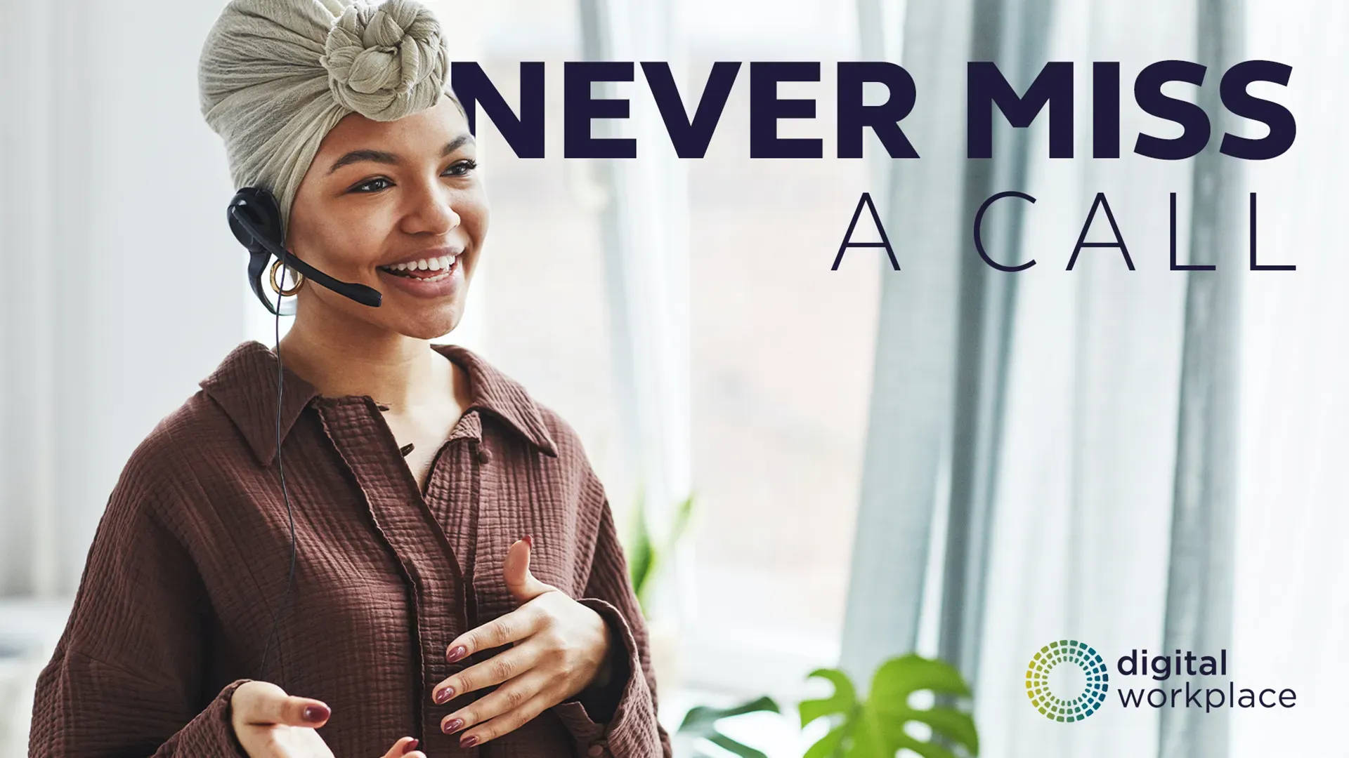 Women talking with headset on