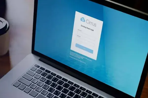 Cirrus contact centre login screen